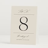 "Modern Monogram" - Table Numbers in Ecru by Erica Krystek - Folded