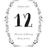 "Charleston" - Table Numbers in Tuxedo by Susan Brown - Detail