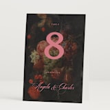 "renaissance" - Table Numbers in Mulberry by Kamala Nahas - Folded