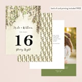 "English Countryside" - Table Numbers in Moss by Design Lotus - Back of Card Options