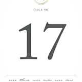 "Monogram Circle Stamp" - Table Numbers in Antique White by fatfatin - Detail