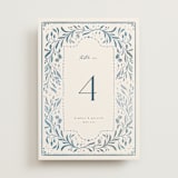 "Porcelain" - Table Numbers in Delft Blue by Ashley DeMeyere - Front