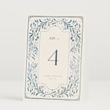"Porcelain" - Table Numbers in Delft Blue by Ashley DeMeyere - Folded