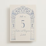 "Pavilion" - Table Numbers in Navy by Petra Kern - Front