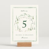 "Plain Air" - Table Numbers in Meadow by Petra Kern - Displayed (stand not included)