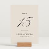 "Mirin" - Table Numbers in Linen by Kate Ahn - Displayed (stand not included)