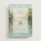 "Reflections" - Table Numbers in Lake by Lindsay Megahed - Front