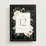 "Botanical Love" - Table Numbers in Black Tie by Susan Moyal - Front