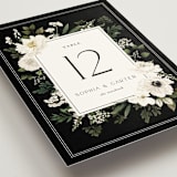 "Botanical Love" - Table Numbers in Black Tie by Susan Moyal - Detail