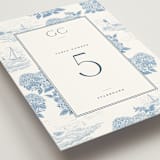 "Coastal Toile" - Table Numbers in Sea by Jenna Holcomb - Detail