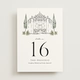 "Hand illustrated Garden Gate" - Table Numbers in Forest by Jackie Crawford - Front
