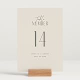"Arabilla Overlap" - Table Numbers in Linen by Kelly Schmidt - Displayed (stand not included)