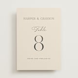 "Tendu" - Table Numbers in Creme by Carly Reed Walker - Front