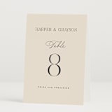 "Tendu" - Table Numbers in Creme by Carly Reed Walker - Folded