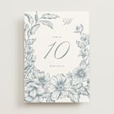 "Wreath In Bloom" - Table Numbers in Lake by Leah Bisch - Front
