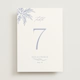 "Ocean Dreams" - Table Numbers in Pale Cerulean by Sabrin Deirani - Front
