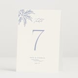 "Ocean Dreams" - Table Numbers in Pale Cerulean by Sabrin Deirani - Folded