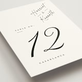 "Scripted Elegance" - Table Numbers in Linen by Ana de Sousa - Detail
