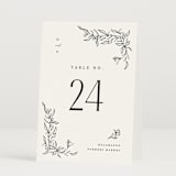 "Floral Cascade" - Table Numbers in Alpine by Pixel and Hank - Folded