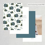 "Echeveria" - Table Numbers in Prussian Blue by Susan Moyal - Back of Card Options