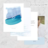 "Marine" - Table Numbers in Wave by kelli hall - Back of Card Options