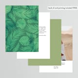 "Tropical Foliage" - Table Numbers in Fern by Hooray Creative - Back of Card Options