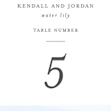 "Watercolour Stripe" - Table Numbers in Azure by Bethan - Detail