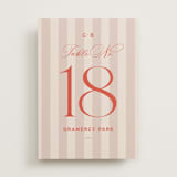"Racquet" - Table Numbers in Verona Sunset by Megan Davis - Front