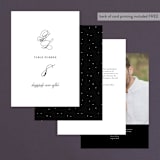 "One and Only" - Table Numbers in Classic Bride by Design Lotus - Back of Card Options