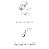 "One and Only" - Table Numbers in Classic Bride by Design Lotus - Detail
