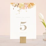 "garden" - Table Numbers in Peach by Lori Wemple - Front