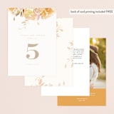 "garden" - Table Numbers in Peach by Lori Wemple - Back of Card Options