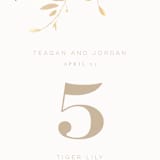 "garden" - Table Numbers in Peach by Lori Wemple - Detail