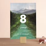 "Adventure Begins" - Table Numbers in Forest by Elly - Front