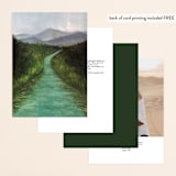 "Adventure Begins" - Table Numbers in Forest by Elly - Back of Card Options