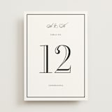 "Hepburn" - Table Numbers in Tuxedo by Megan Davis - Front