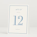 "Hepburn" - Table Numbers in Sky by Megan Davis - Folded