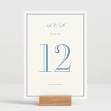 "Hepburn" - Table Numbers in Sky by Megan Davis - Displayed (stand not included)