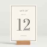 "Hepburn" - Table Numbers in Tuxedo by Megan Davis - Displayed (stand not included)