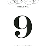 "Timeless Elegance" - Table Numbers in Black Night by AK Graphics - Detail