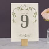 "Rustic Love" - Table Numbers in Parchment by GeekInk Design - Front