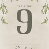 "Rustic Love" - Table Numbers in Parchment by GeekInk Design - Detail