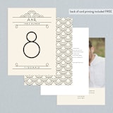 "Deco Nouveau" - Table Numbers in Cream by GeekInk Design - Back of Card Options