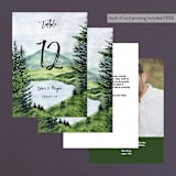 "Into the Woods" - Table Numbers in Forest by Elly - Back of Card Options