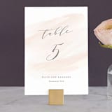 "Sophisticated script" - Table Numbers in Blush by Hooray Creative - Front