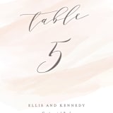 "Sophisticated script" - Table Numbers in Blush by Hooray Creative - Detail