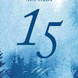 "misty forest" - Table Numbers in Navy by Ariel Rutland - Detail