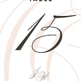 "Twirl Monogram A" - Table Numbers in Blush by Ariel Rutland - Detail