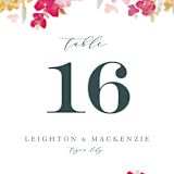 "Spring Garden" - Table Numbers in Petal by Grace Kreinbrink - Detail