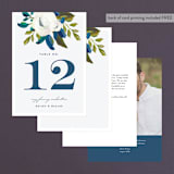 "Our Something Blue" - Table Numbers in Ocean by AK Graphics - Back of Card Options